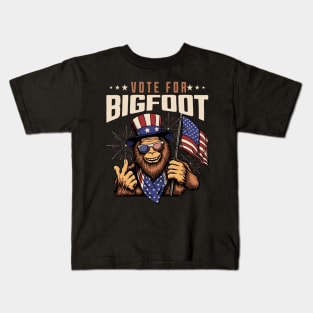 Vote For Bigfoot 2024 Kids T-Shirt